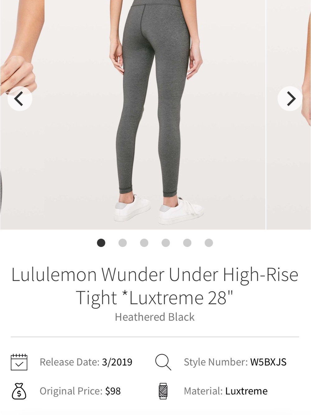 Lululemon Wunder Under High-Rise Tight *Luxtreme 28" - Picture 2 of 6